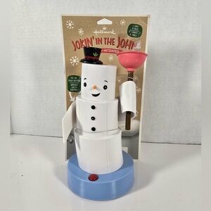 Hallmark Jokin' in the John Christmas Figurine Snowman Motion Activated